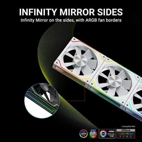 Ant Esports Shiftflow ARGB 120mm 3-in-1 Cabinet Fan (White)